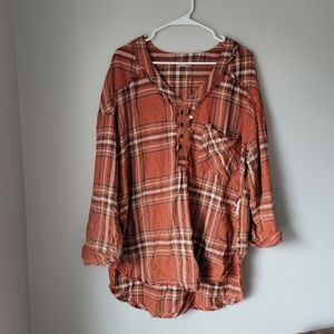 Free People Intimately Button Front Pullover Tunic